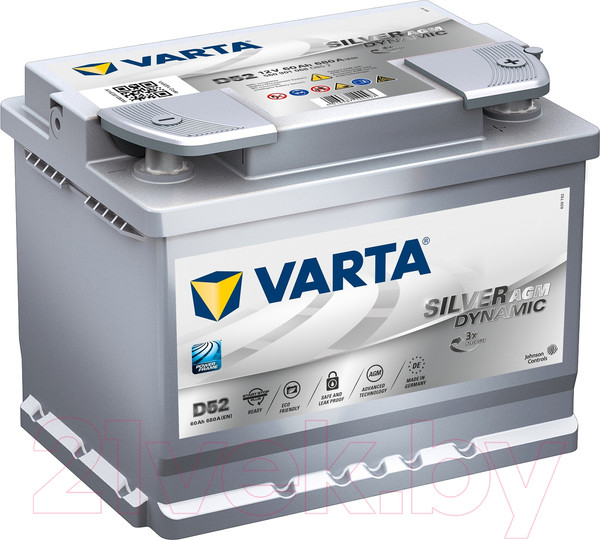 Изображение товара Автомобильный аккумулятор Varta Silver Dynamic AGM / 560901068 (60 А/ч)