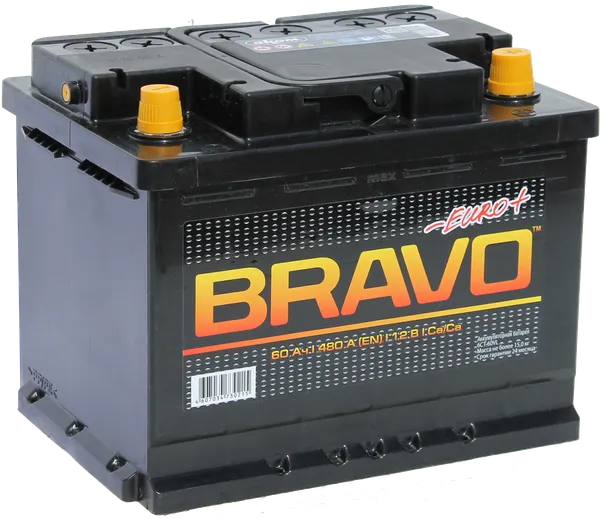 Изображение товара Автомобильный аккумулятор BRAVO 6СТ-60 Евро / 560010009 (60 А/ч)