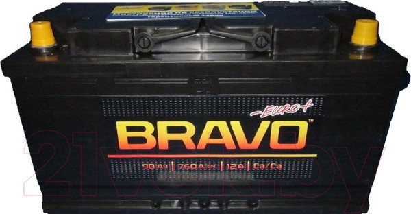 Изображение товара Автомобильный аккумулятор BRAVO 6СТ-90 Евро / 590010009 (90 А/ч)
