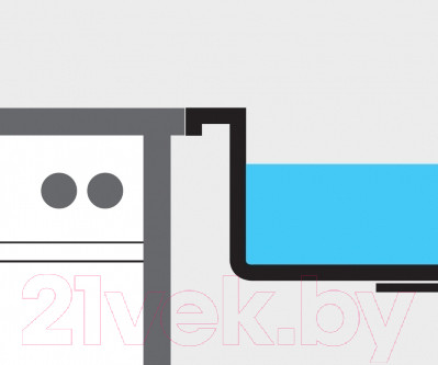 Изображение товара Мойка кухонная КромРус S 417 RUS (чаша справа)