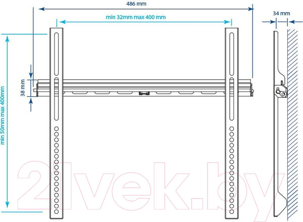 Изображение товара Кронштейн для телевизора Kromax Vega-11 (черный)