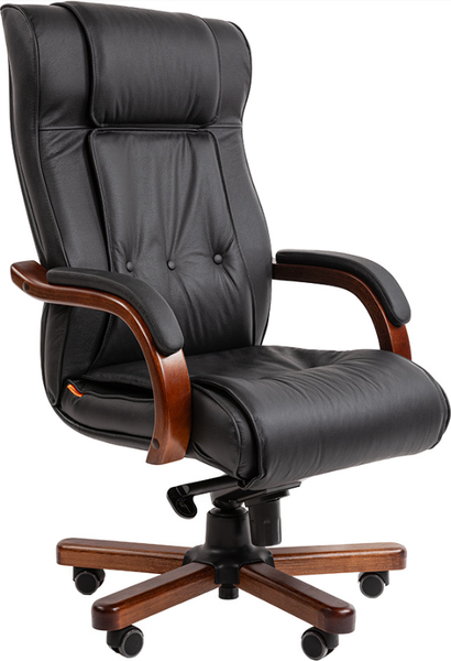 Изображение товара Кресло офисное Chairman 653 (черный, кожа)