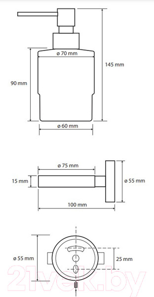 Изображение товара Дозатор для жидкого мыла Bemeta 104109115