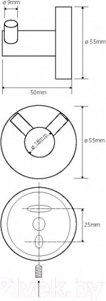 Изображение товара Крючок для ванной Bemeta 104106035