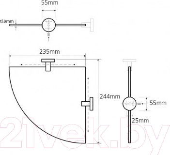 Изображение товара Полка для ванной Bemeta 104102015