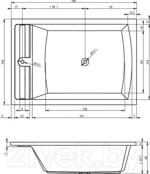 Изображение товара Ванна акриловая Riho Savona 190 / BB79005