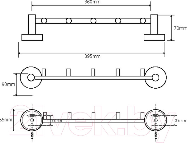Изображение товара Крючок для ванной Bemeta 104105112
