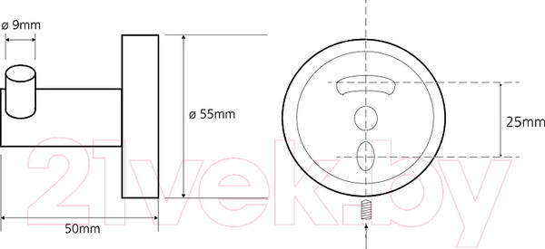 Изображение товара Крючок для ванной Bemeta 104106032