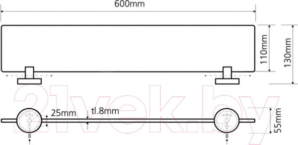 Изображение товара Полка для ванной Bemeta 104102042