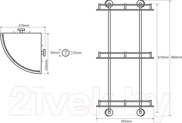 Изображение товара Полка для ванной Bemeta 104202152