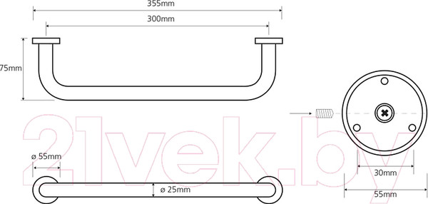 Изображение товара Поручень Bemeta 102307012