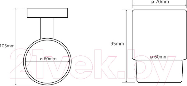 Изображение товара Стакан для зубной щетки и пасты Bemeta 104110012