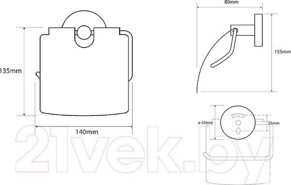 Изображение товара Держатель для туалетной бумаги Bemeta 104112012