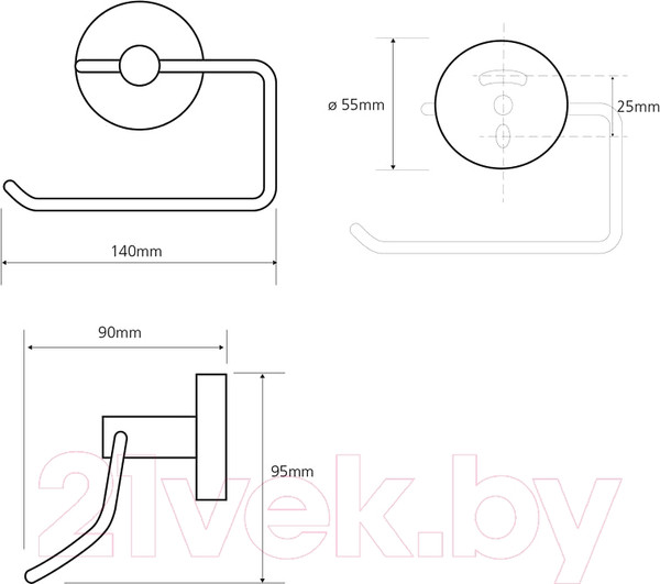 Изображение товара Держатель для туалетной бумаги Bemeta White 104112044