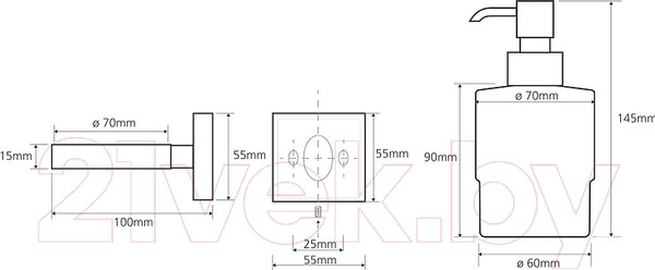 Изображение товара Дозатор для жидкого мыла Bemeta 132109102