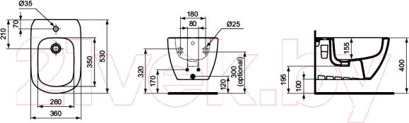 Изображение товара Биде подвесное Ideal Standard Tesi T355201