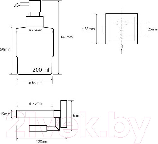 Изображение товара Дозатор для жидкого мыла Bemeta 132109182