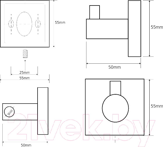Изображение товара Крючок для ванной Bemeta 132106022