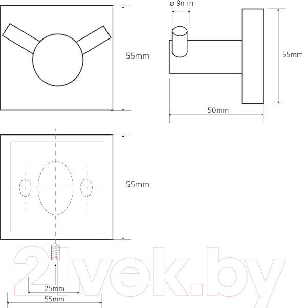 Изображение товара Крючок для ванной Bemeta 132106032