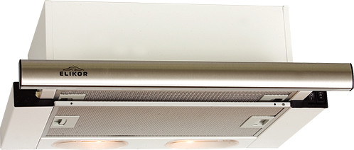 Изображение товара Вытяжка телескопическая Elikor Интегра 60П-400-В2Л (белый/нержавеющая сталь)