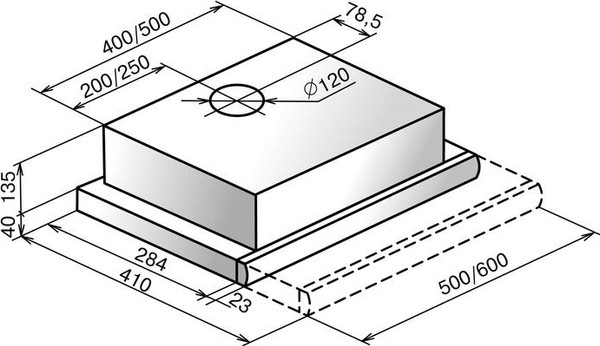 Изображение товара Вытяжка телескопическая Elikor Интегра 60П-400-В2Л (белый/нержавеющая сталь)