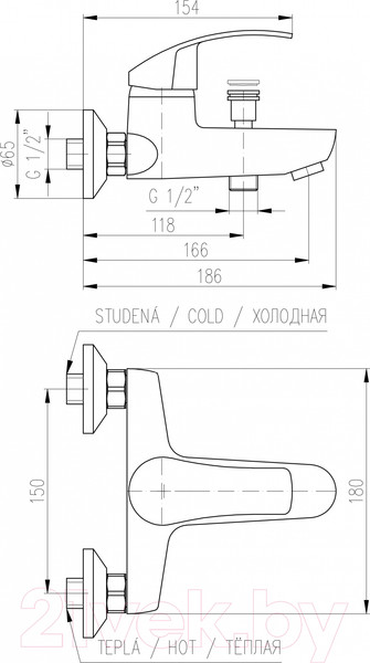 Изображение товара Смеситель Slezak RAV Mississippi MS054.5