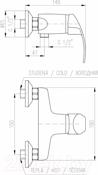 Изображение товара Смеситель Slezak RAV Mississippi MS081.5