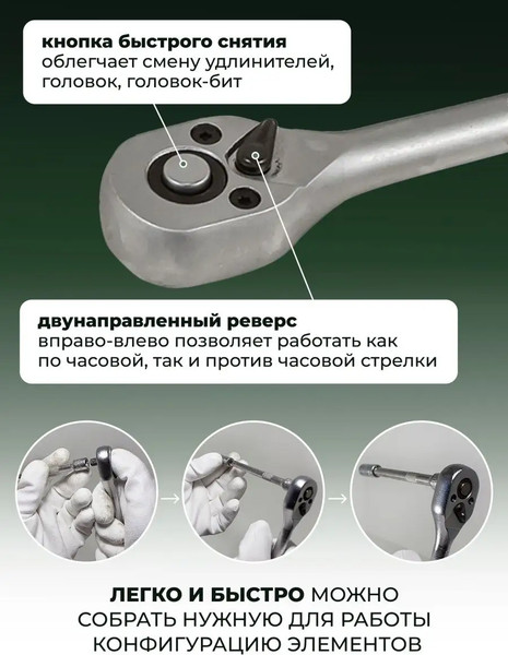 Изображение товара Универсальный набор инструментов RockForce RF-2512-5(11867)