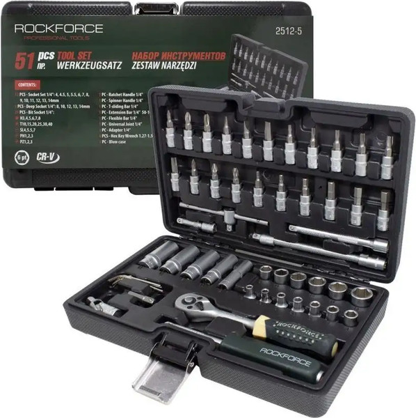 Изображение товара Универсальный набор инструментов RockForce RF-2512-5(11867)