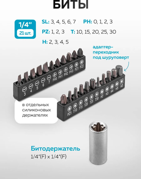 Изображение товара Универсальный набор инструментов KingTul KT77