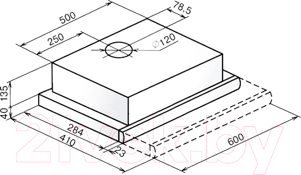 Изображение товара Вытяжка телескопическая Faber Flox Glass BK A60 (110.0436.364)