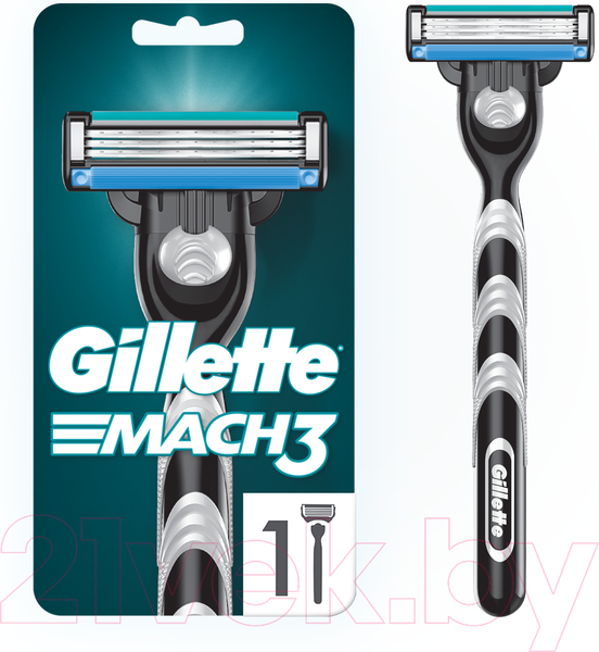 Изображение товара Бритвенный станок Gillette Mach3 (+ кассета)