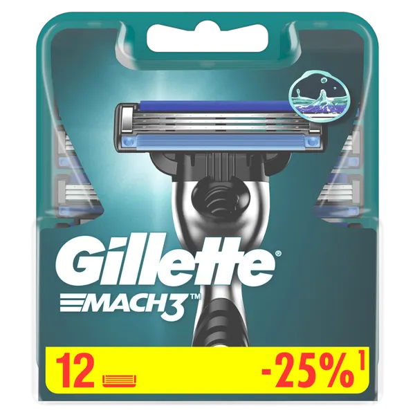 Изображение товара Набор сменных кассет Gillette Mach3 (12шт)