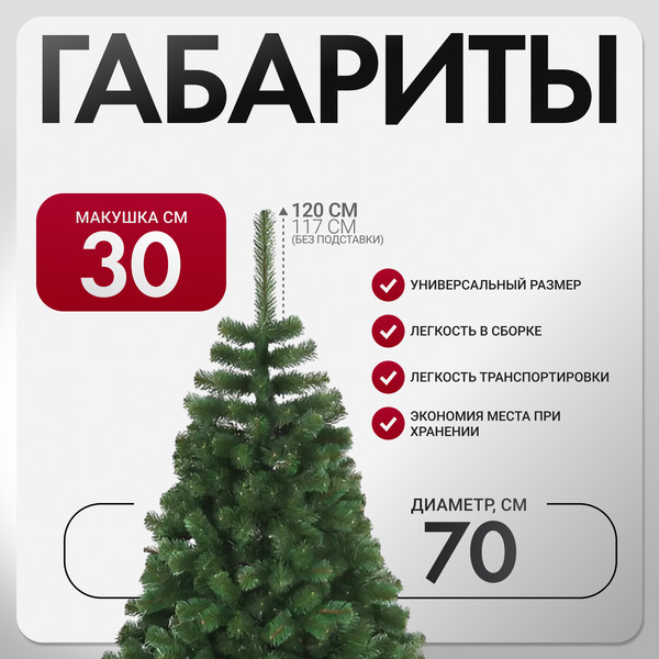 Изображение товара Ель искусственная GreenTerra Классическая (1.2м)