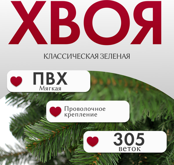 Изображение товара Ель искусственная GreenTerra Классическая (1.8м)