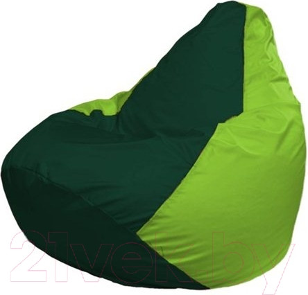 Изображение товара Бескаркасное кресло Flagman Груша Мини L Г0.1-63 (темно-зеленый/салатовый)