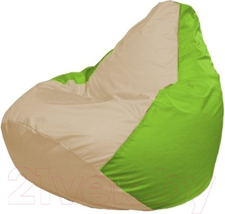 Изображение товара Бескаркасное кресло Flagman Груша Мини L Г0.1-141 (светло-бежевый/салатовый)