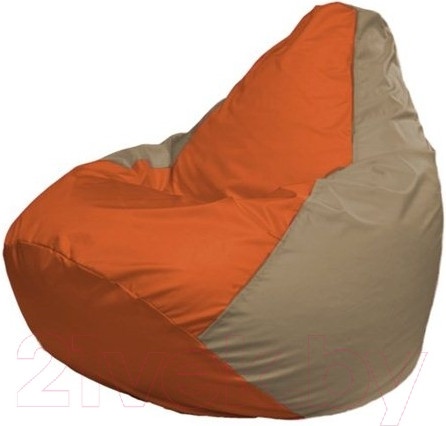 Изображение товара Бескаркасное кресло Flagman Груша Макси XXL Г2.1-30 (оранжевый/темно-бежевый)