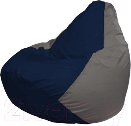 Изображение товара Бескаркасное кресло Flagman Груша Макси XXL Г2.1-41 (темно-синий/серый)