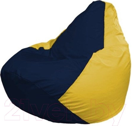 Изображение товара Бескаркасное кресло Flagman Груша Макси XXL Г2.1-47 (темно-синий/желтый)