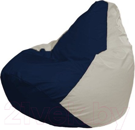 Изображение товара Бескаркасное кресло Flagman Груша Макси XXL Г2.1-51 (темно-синий/белый)