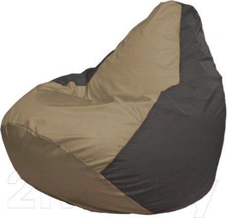 Изображение товара Бескаркасное кресло Flagman Груша Макси XXL Г2.1-81 (темно-бежевый/темно-серый)