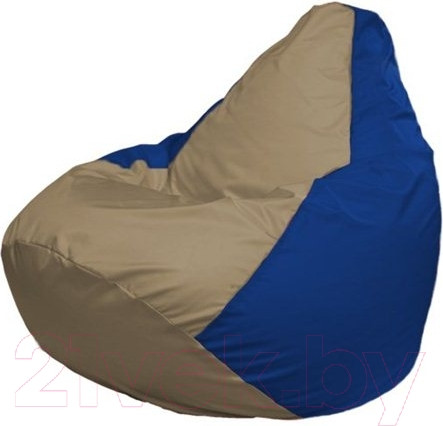 Изображение товара Бескаркасное кресло Flagman Груша Макси XXL Г2.1-85 (темно-бежевый/синий)