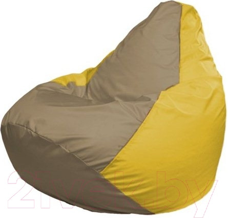 Изображение товара Бескаркасное кресло Flagman Груша Макси XXL Г2.1-95 (темно-бежевый/желтый)
