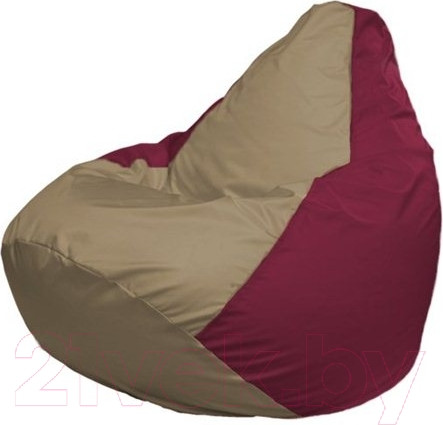 Изображение товара Бескаркасное кресло Flagman Груша Макси XXL Г2.1-97 (темно-бежевый/бордовый)