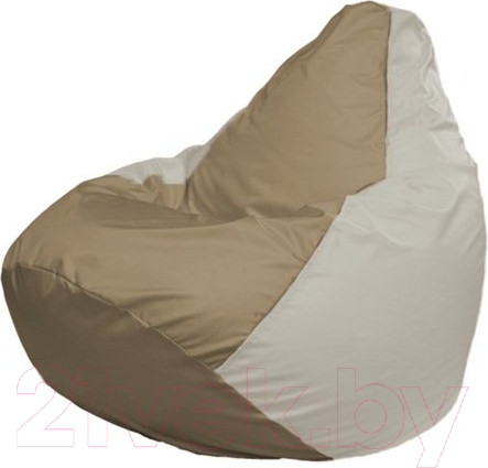 Изображение товара Бескаркасное кресло Flagman Груша Макси XXL Г2.1-99 (темно-бежевый/белый)