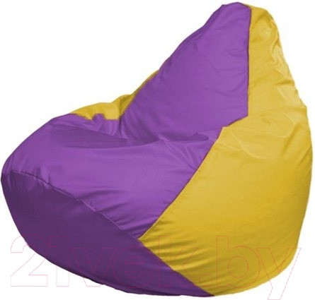 Изображение товара Бескаркасное кресло Flagman Груша Макси XXL Г2.1-100 (сиреневый/желтый)