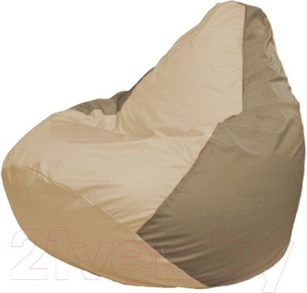 Изображение товара Бескаркасное кресло Flagman Груша Макси XXL Г2.1-136 (светло-бежевый/темно-бежевый)