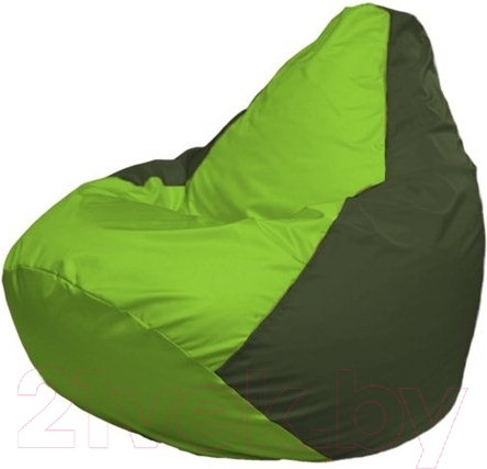 Изображение товара Бескаркасное кресло Flagman Груша Макси XXL Г2.1-157 (салатовый/темно-оливковый)