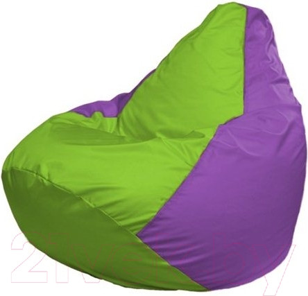 Изображение товара Бескаркасное кресло Flagman Груша Макси XXL Г2.1-158 (салатовый/сиреневый)